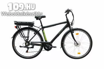 Parma férfi 21 matt fekete/zöld E-trekking MXUS nyomatékszenzoros elektromos kerékpár